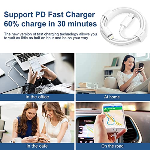 Image of Sounce Phone USB to Lightning Cable-20W Original [MFi Certified] Fast Charger Cable Power Charging Cord Compatible with iPhone 14 /13 /12 /11 /X /8 /7 /6 /iPad Series (White)