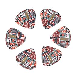 Médiators Guitare 12-Pack Angleterre Symboles Médiators Guitare Électrique Guitare Acoustique Diverses Guitares - Les Beatles, Paul McCartney, John Lennon, RIngo Starr, George Harrison
