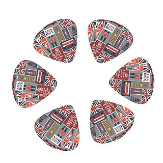 Médiators Guitare 12-Pack Angleterre Symboles Médiators Guitare Électrique Guitare Acoustique Diverses Guitares - Les Beatles, Paul McCartney, John Lennon, RIngo Starr, George Harrison