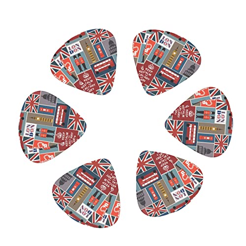 Médiators Guitare 12-Pack Angleterre Symboles Médiators Guitare Électrique Guitare Acoustique Diverses Guitares - Les Beatles, Paul McCartney, John Lennon, RIngo Starr, George Harrison Médiators Guitare 12-Pack Angleterre Symboles Médiators Guitare Électrique Guitare Acoustique Diverses Guitares