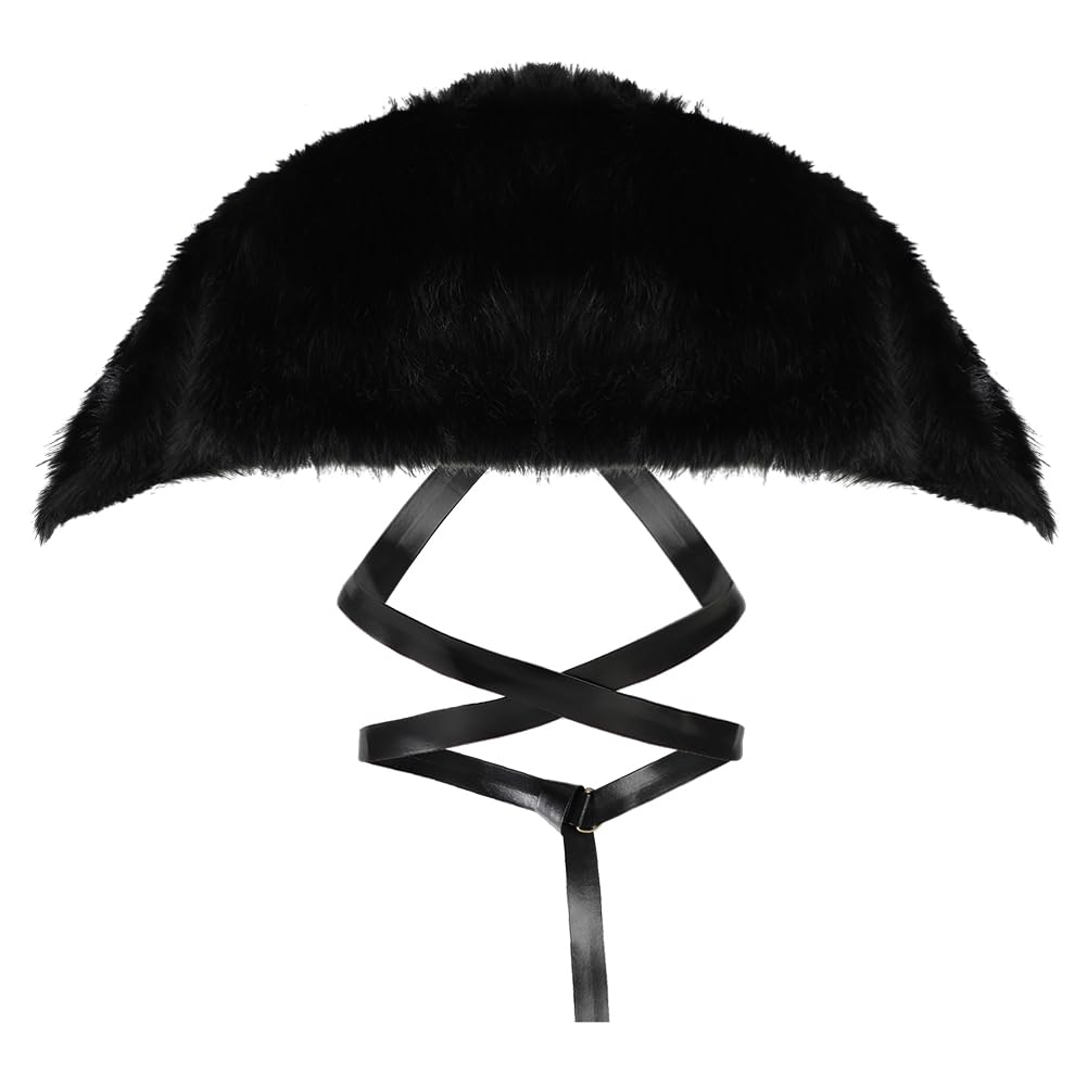 JNGUOSICN Medieval Faux Fur Shoulder Wrap Viking Fur Cloak Cape Medieval Warrior Costume Cape Outfit Renaissance Costume Accessory for Halloween Carnival Masquerade - Image 3