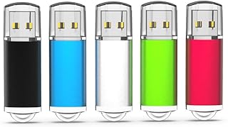 JUANWE 64GB USB Stick 5 Pack USB Flash Drive Memory Flash Drive Thumb Drive USB Stick 2.0 Jump Drive with Led Indicator
