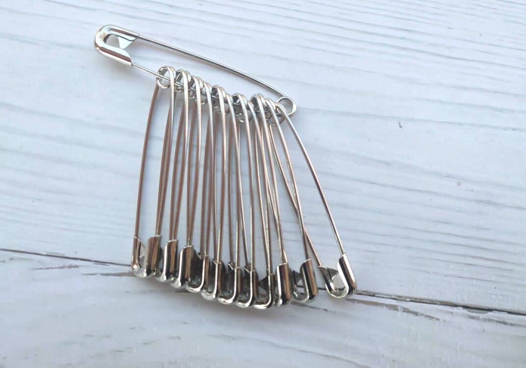 Snapklik.com : 2 Inch 54mm Heavy Duty Steel Large Safety Pins Fastener ...