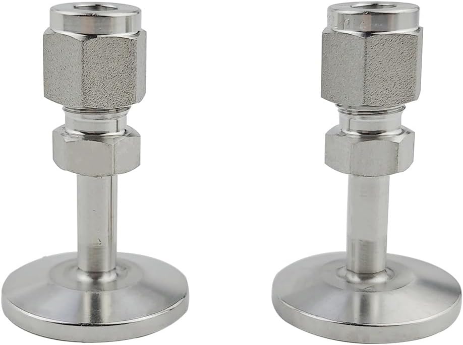 1pc 1/4" 3/8" 1/2" 6/8/10/12mm Tube VCR Compression Union x KF40/50 Vacuum SUS304 Stainless Sanitary Pipe Fitting(KF50,3/8")