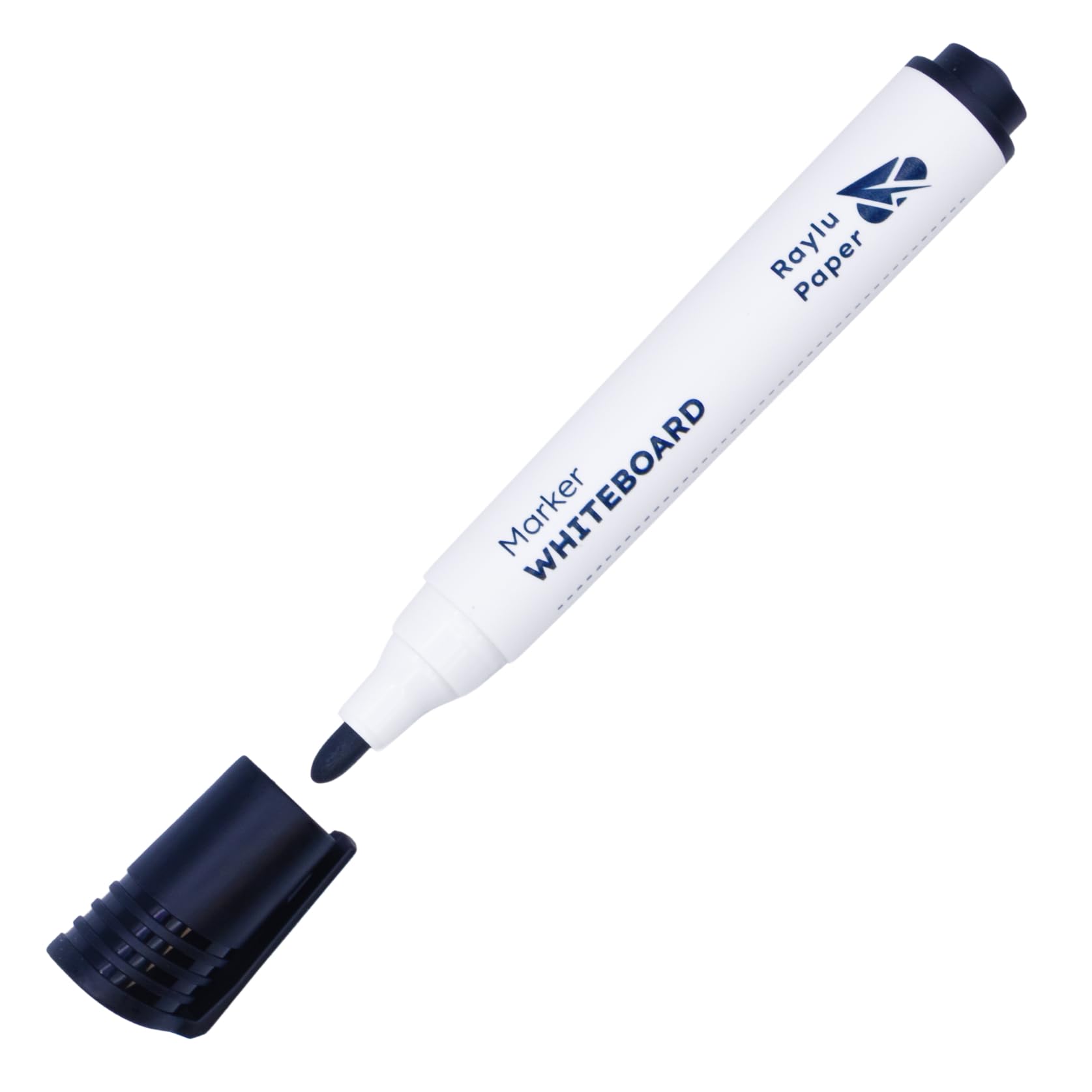 RAYLU PAPER Whiteboard Markers, 3mm Round Tip Dry Erase Whiteboard Marker Non-Toxic for Whiteboard and Magnetic Whiteboard (1, Black)