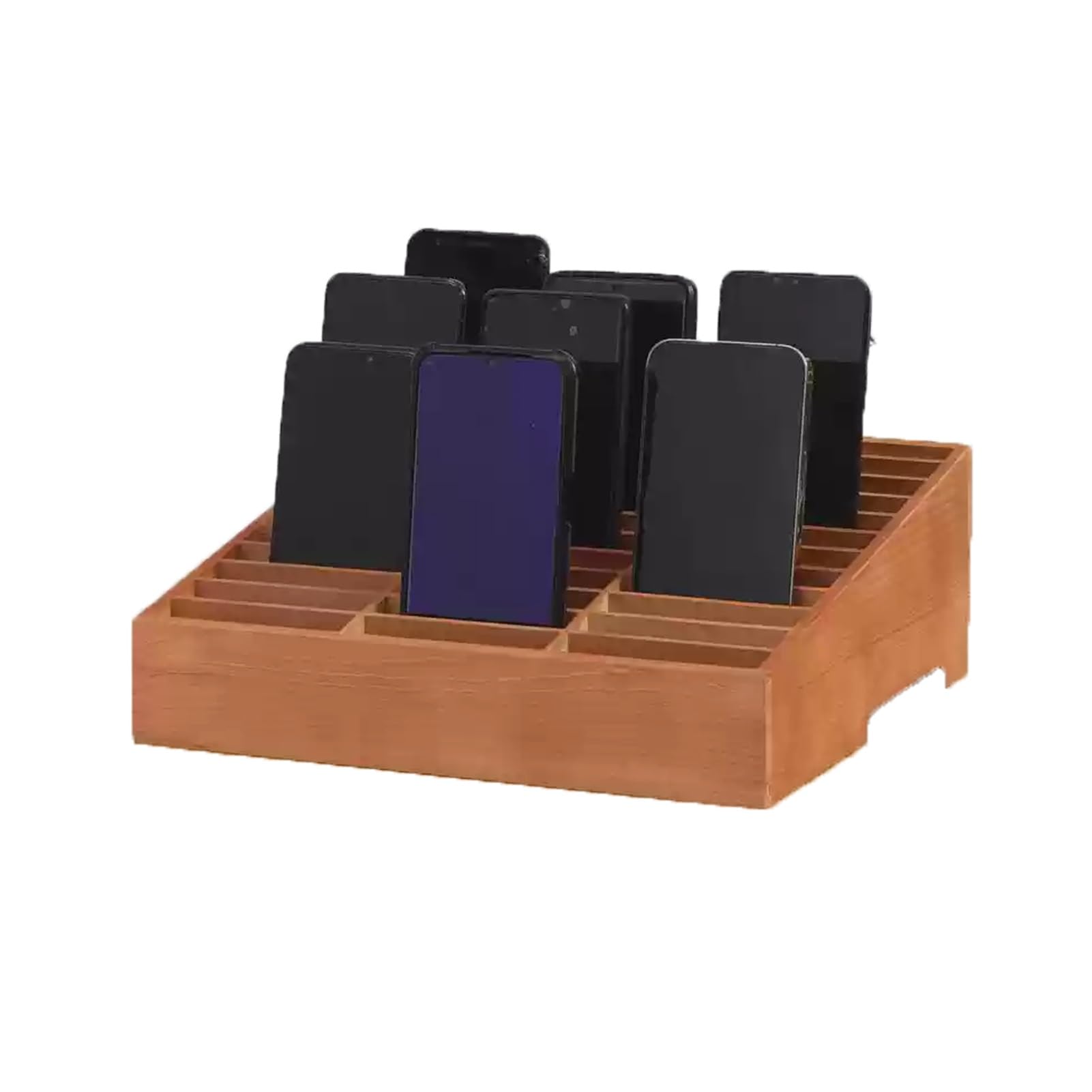 UGTFFT Mobile Phone Storage Cabinet Desktop Mobile Phone Storage Cabinet Desktop Storage Rack,Solid Wood Structure Compact Easy to Move,Suitable for School Offices and Training Institutions(36 grids)