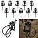 MOLLE Web Dominators with Elastic String, durable Tactical Strap Management Tool, Backpack Accessories, Tactical Gear Clip, Multipurpose Fastener (Black, 4pc)