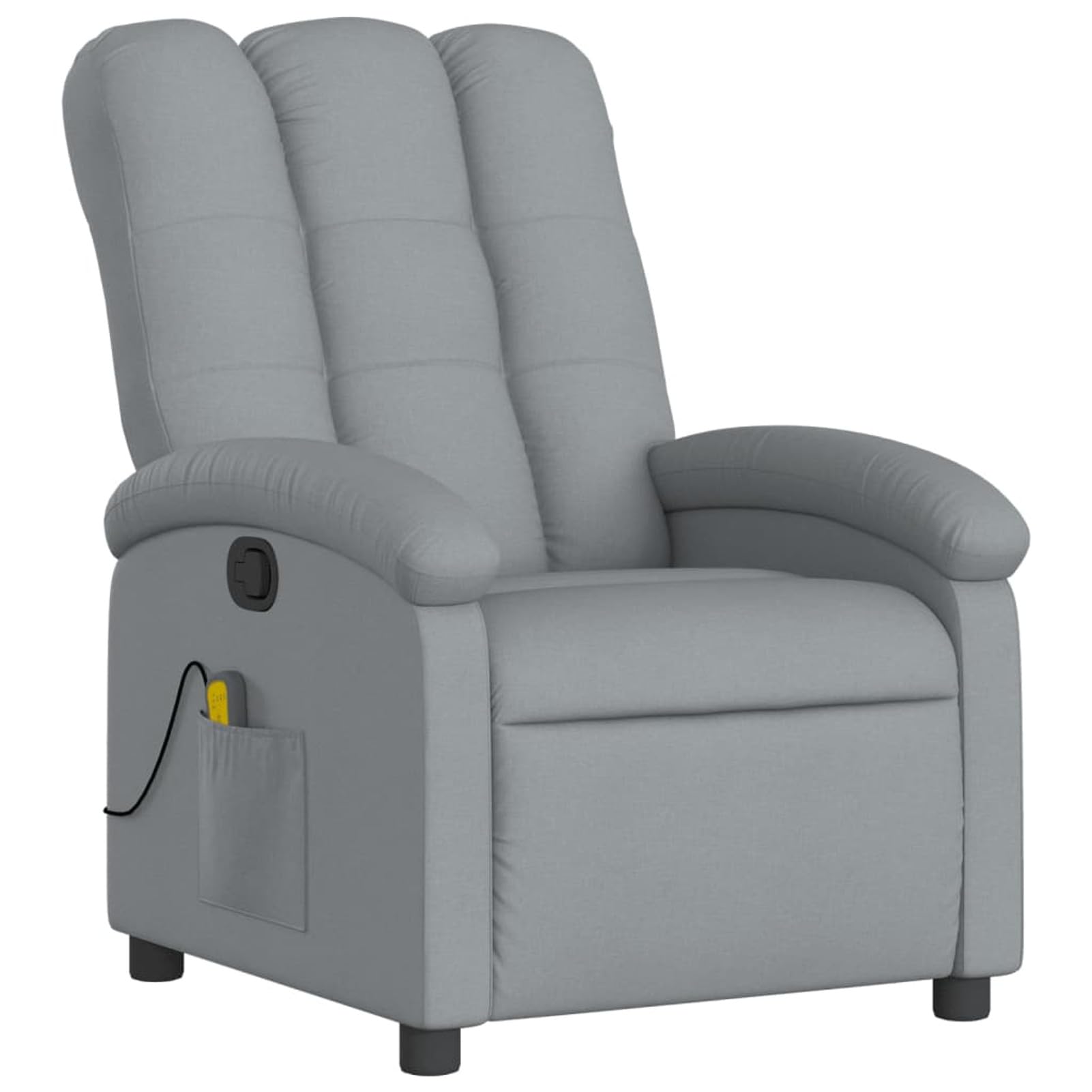 ARKEM Poltrona Relax Elettrica, Reclinabile a Letto E Seduta Ergonomica In Tessuto Per Arredo Salotto, Soggiorno e Ufficio,Poltrona Massaggiante Reclinabile Grigio Chiaro in Tessuto