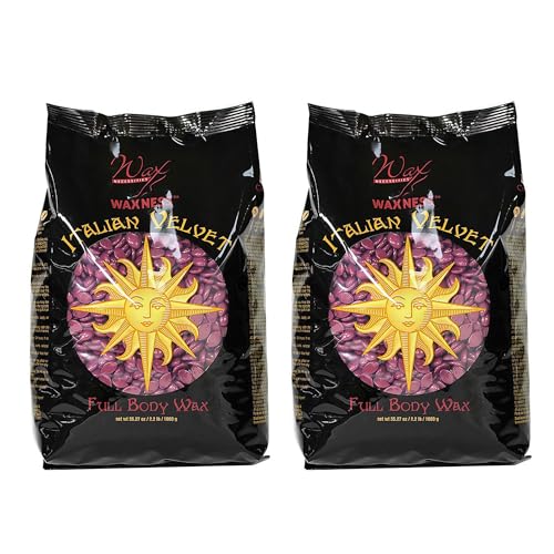 Waxness Perlas de cera dura para todo el cuerpo Italian Velvet 2 unidades (2 × 1 kg) - Italian Velvet Full Body Hard Wax Beads para una depilación suave sin rayas