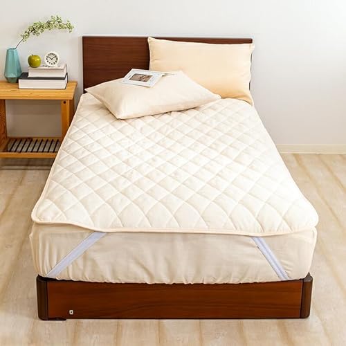 ララナイト 敷きパッド 麻100% シングル ダブル ワイドキング ファミリーサイズ キナリ 本麻 ラミー 敷パッド ベッドパッド シーツ さらさら おしゃれ (クイーン)