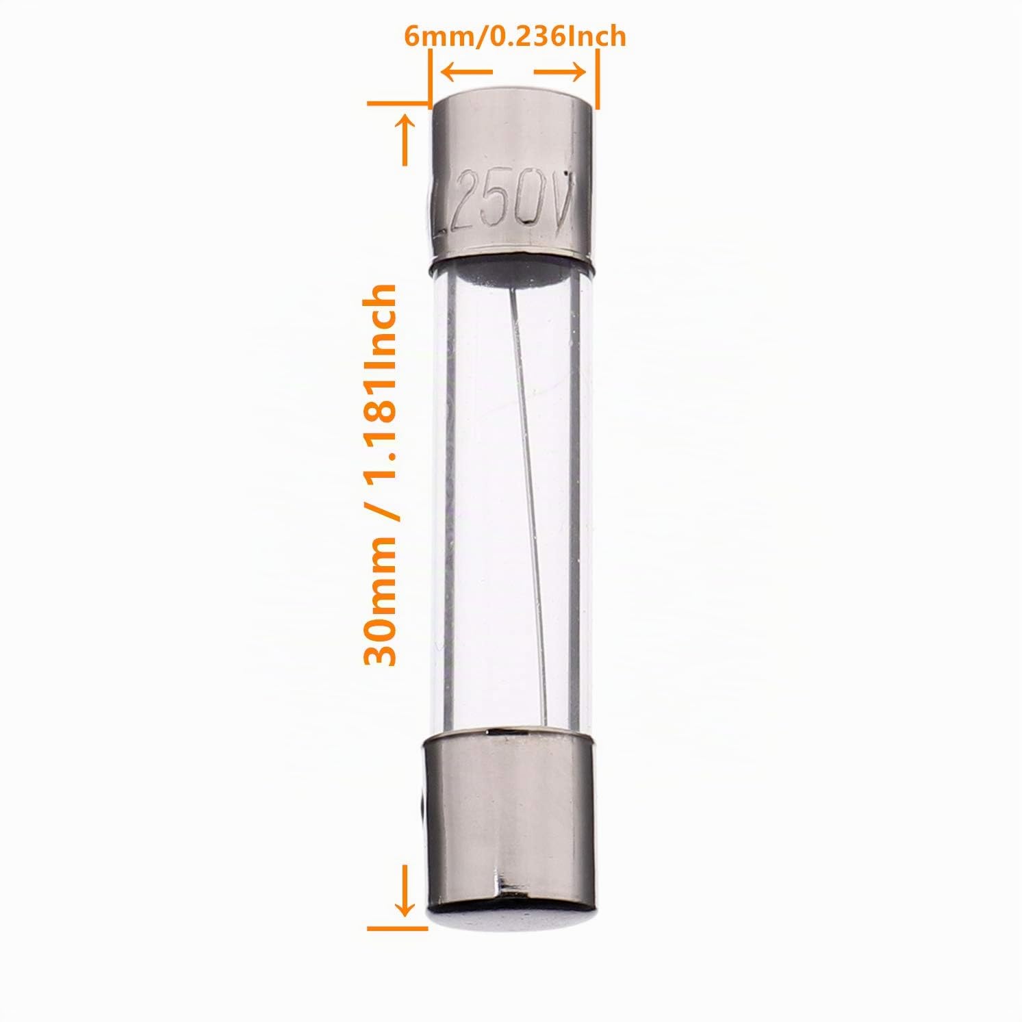 24 valores 240 piezas fusible de vidrio de fusión rápida 250 V voltaje 5x20 mm 0.5 1 1.6 2 3 4 5 6.3 8 10 15 20 A 6x30 mm 0.5 1 2 3 4 5 6 7 8 10 15 20 A amperio Kit de clasificación
