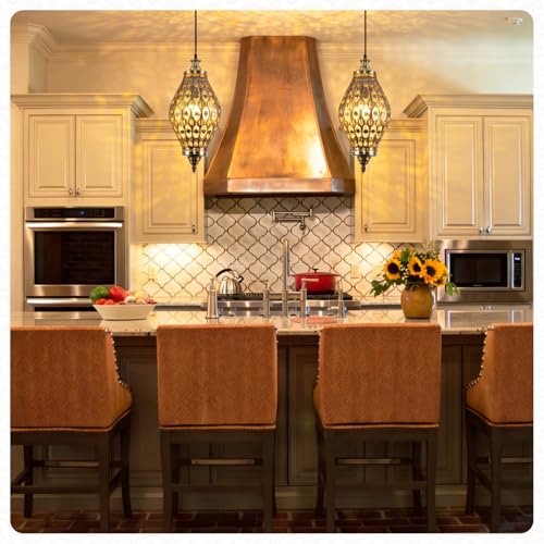Image of 2-Light Linear Pendant Retro Metal Hanging Chandelier Brushed Brass