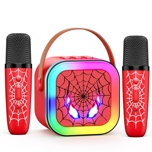 Braxel Microfono Karaoke per Bambini, Regalo Bambino 3-12 Anni Maschio Spider Giocattoli Bambino 4-12 Anni Microfono...