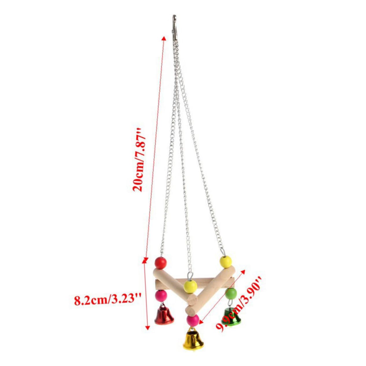 GALPADA Wooden Parrot Swing Funny Bird Climbing Plaything for Indoor Outdoor Fun Encourages Exercise and Coordination Safe and Practical Bird Supplies