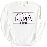 Sigma Kappa Sweatshirt - Sig Kap Greek Harmony Sorority Crewneck Sweatshirt White