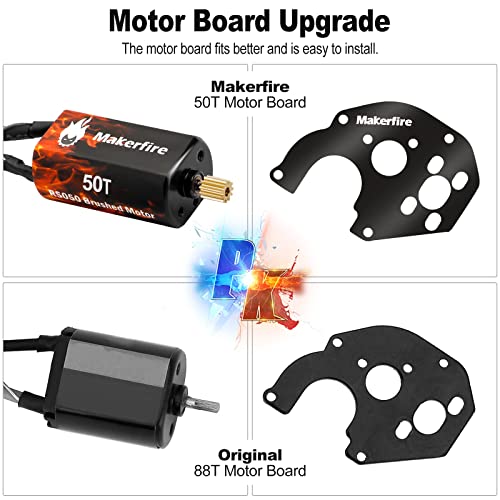 Rc Motor 050 50T High Torque Brushed Motor With Motor Mount And Big Metal Gear For 1/24 Rc Crawler Axial Scx24 Axi00002 Axi00001 Axi90081 Axi00004 Upgrade Parts (50T, 1) #TOP3
