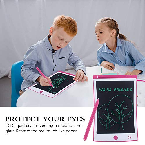 8.5 Inch Kids Drawing Writing Boards, LCD Writing Tablet Electronic Doodle Board, Educational and Learning Toys for Girls Boys Toddler Gifts (Pink) - Thumbnail 2