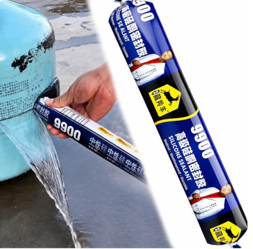 Image of Coofandy Silicone Sealant Waterproof 9900, Fast Drying Strong Leak Repair Paste, Black Silicone Sealant, Heavy-Duty Waterproofing Adhesive for Roof, Concrete,Water Tank,Wood,Pipes & Multiple Surfaces