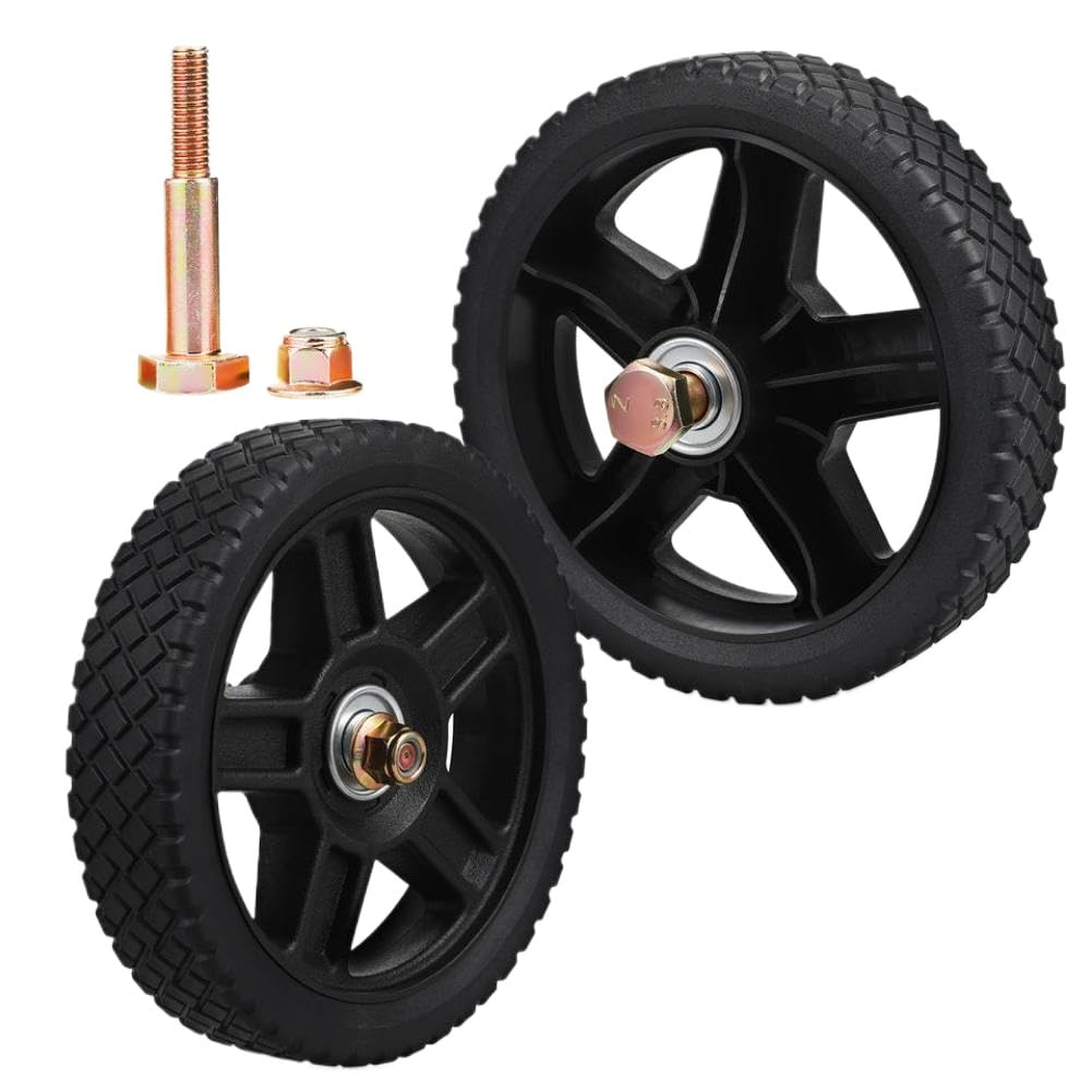 2 ruedas de plástico para cortacésped de 7 pulgadas, material suave y resistente, compatibles con piezas de herramientas de jardín, modelos de cortacésped para número de pieza 8K1927225B