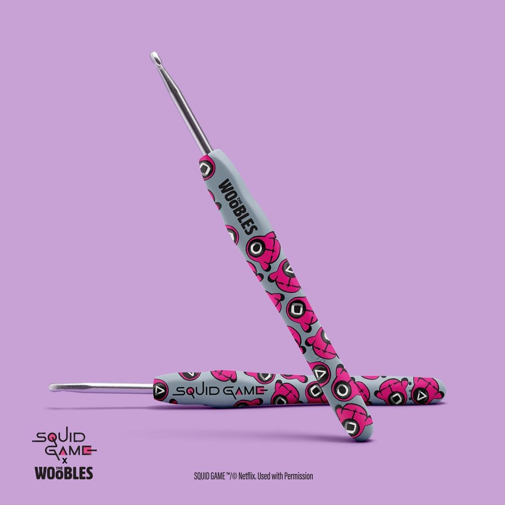 The Woobles Beginners Crochet Kit with Easy Peasy Yarn as seen on Shark Tank - with Step-by-Step Video Tutorials - Squid Game (Red Guard)