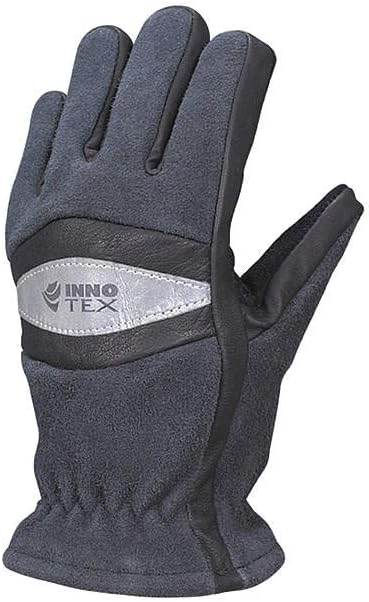 J0971 Firefighters Gloves Gauntlet Black PR