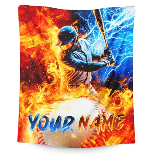 Blanket for Boys Personalized Baseball 40x50 Throw
