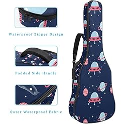 Housse de transport étanche pour guitare avec bandoulière réglable – Aquarelle – Motif hippocampes – Rayures vertes… - Les Beatles, Paul McCartney, John Lennon, RIngo Starr, George Harrison Housse de transport étanche pour guitare avec bandoulière réglable - Aquarelle - Motif hippocampes - Rayures vertes… – Image 4