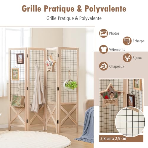 Cloison de separation interieur pliante pour masquer le vis-a-vis dans un studio - 5