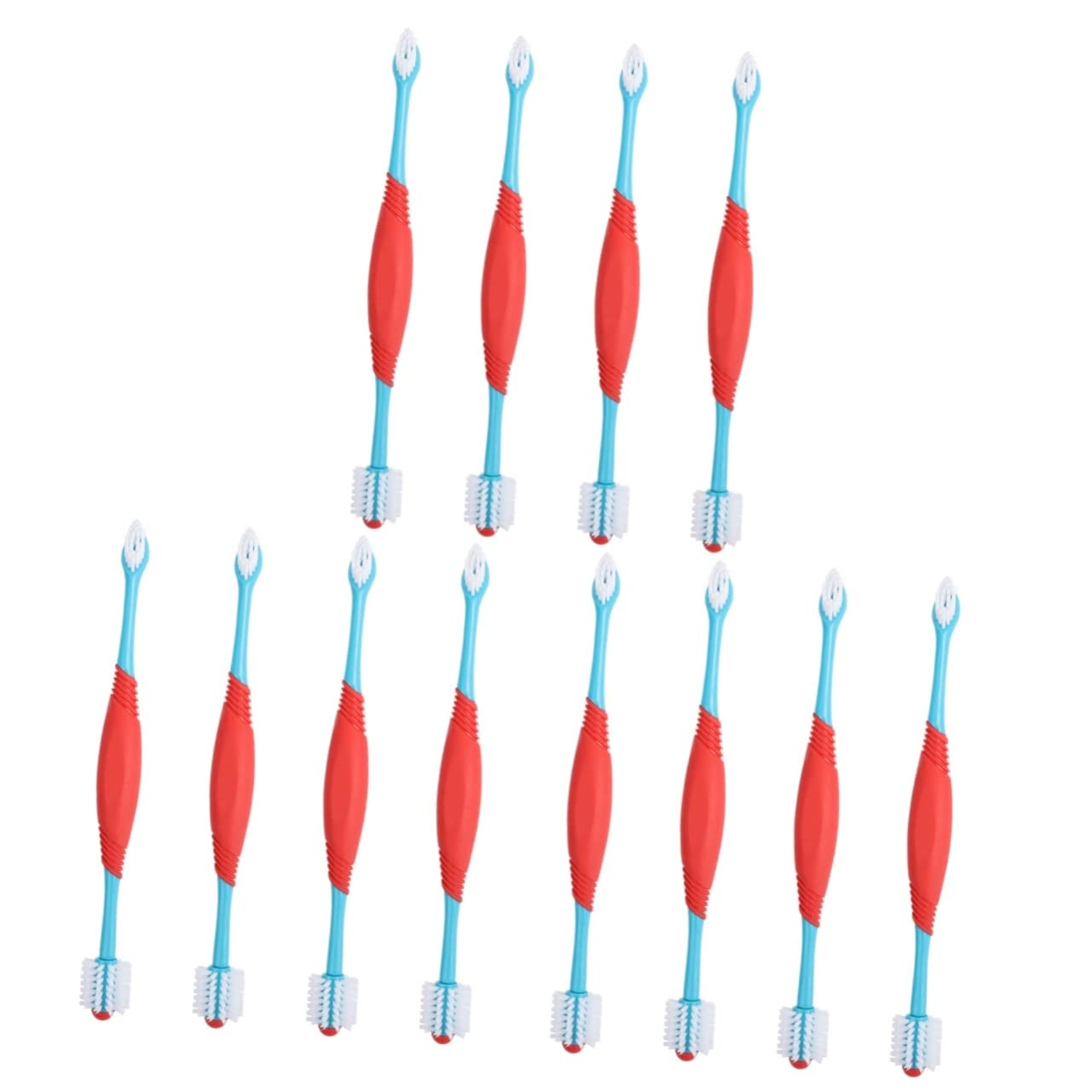 Mipcase 12pièces Brosses à Dents Pour Animaux De Compagnie De Brossage Pratique Nettoyage Buccal Pour Chiens Et Chats Design à Double Extrémité Tête Petite Pour Accès Facile