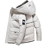 CALEBY Hombres/Mujeres Chaquetas Be.l_az Impreso Cremallera Deporte con Capucha a prueba de viento al aire libre Sudadera con capucha, caqui, XL