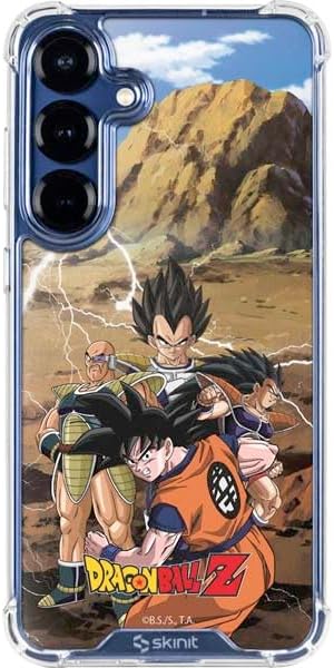 Skinit Clear Phone Case Compatible with Galaxy S25 - Officially Licensed Dragon Ball Z Goku and Nimbus Design