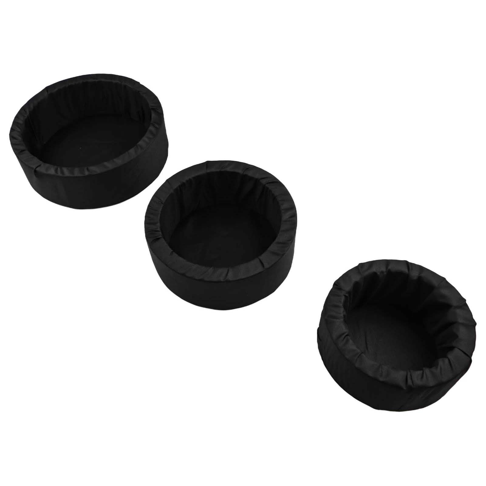 Vaso galleggiante per laghetti, tessuto non tessuto per piante acquatiche, riparo per pesci e giochi d'acqua, diametro 23 cm/18 cm/14 cm, nero