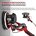 Drywall Sander - Popcorn Ceiling Removal Tool with Vacuum Dust Collector,Foldable,Variable Speed 800-1800RPM,Extendable Handle,LED Light,Sanding Discs,Red
