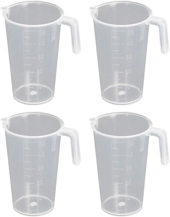 Othmro 50ml Measuring Cup Plastic, Small Measuring Jug Transparent