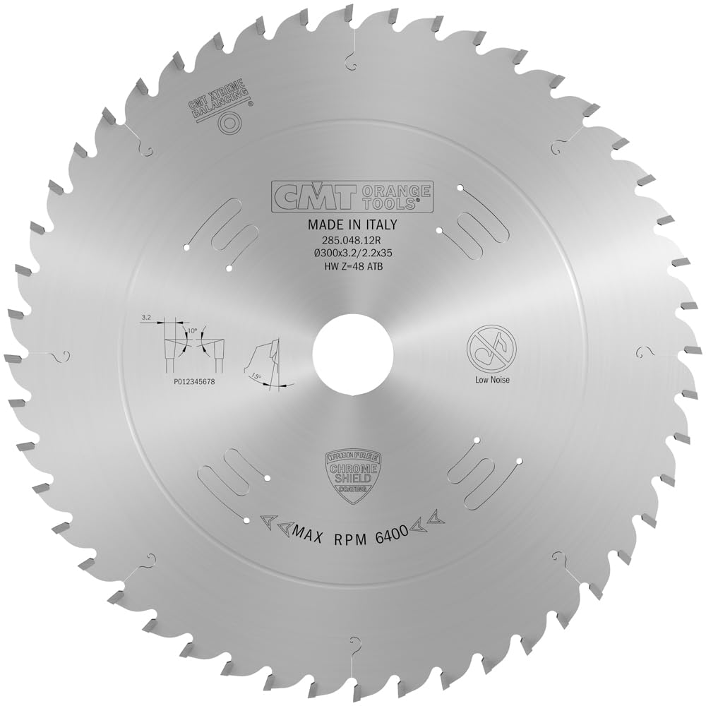CMT Orange Tools 285.048.12R - Sierra Circular y Favor y Contra Vena HW 300x3.2/2.2x35 Z48 10ATB
