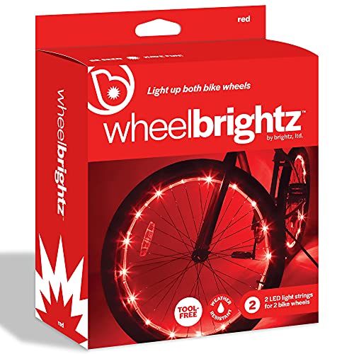 Brightz WheelBrightz LED Bike Wheel Lights, Red, Pack of 2 Wheel Lights – LED Bike Lights for Bicycle Tires – Best Fun Outdoor Stocking Stuffer Birthday Gift for Kids, Teens, Husband, Wife, Mom