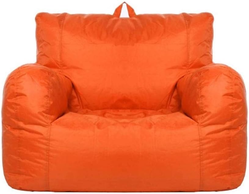 Comfortable Lazy Sofa Cover Chair, No Padding Oxford Cloth Waterproof Recliner Seat Bean Bag Cushion Stool(D)