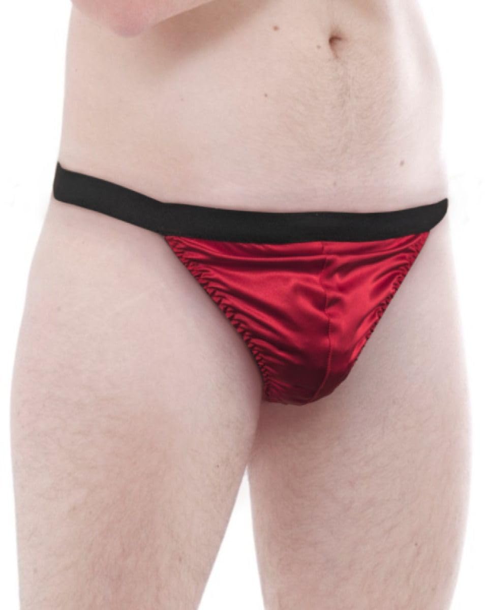 Satin Silk G-String - Size: XXXL - Colour: Tango Red