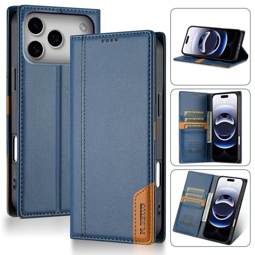 Étui iPhone 14 Pro Max magnétique avec porte-carte anti-chute