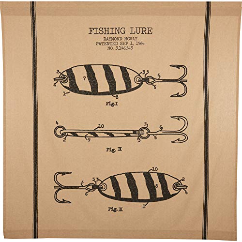 Pine-Valley-Quilts-Fishing-Lure-Rustic-Cabin-Shower-Curtain-72×72 Pine Valley Quilts Fishing Lure Rustic Cabin Shower Curtain 72×72