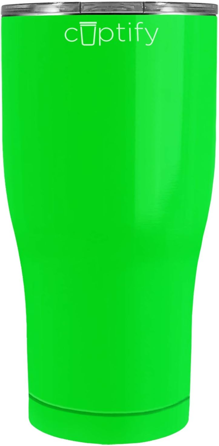 Birsppy 30 oz Neon Green Tumbler Stainless Steel Double Wall Vacuum Insulated Water Iced Coffee Travel Mug Cup with Lid