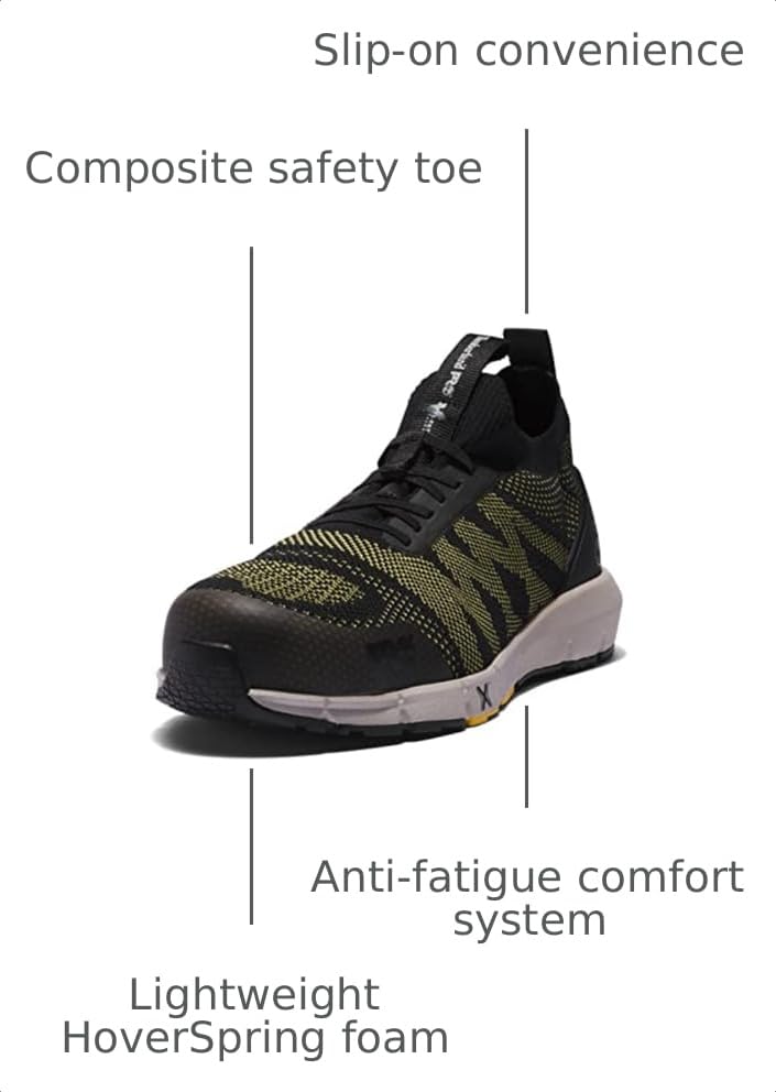 Image of Timberland PRO Mens CSA Radius Knit Composite Safety Toe Puncture Resistant Industrial Athletic Work Shoe