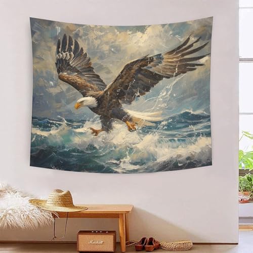 Tapisserie murales aigle 3D décoration en tissu salon 180x230cm