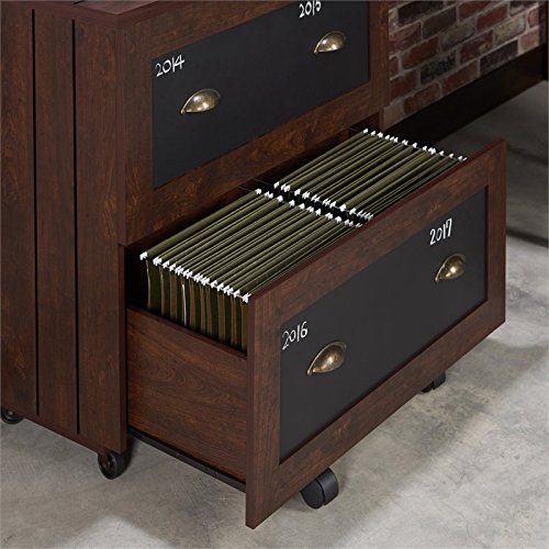 Furniture Of America Waterford Wood 2-Drawer File Cabinet In Vintage Walnut #TOP5