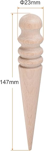 Miniatura 2 de HARFINGTON 3 piezas de herramienta de pulido de borde de cuero de madera, banco macizo, 4 ranuras, pulido redondo, pulido de madera, borde de