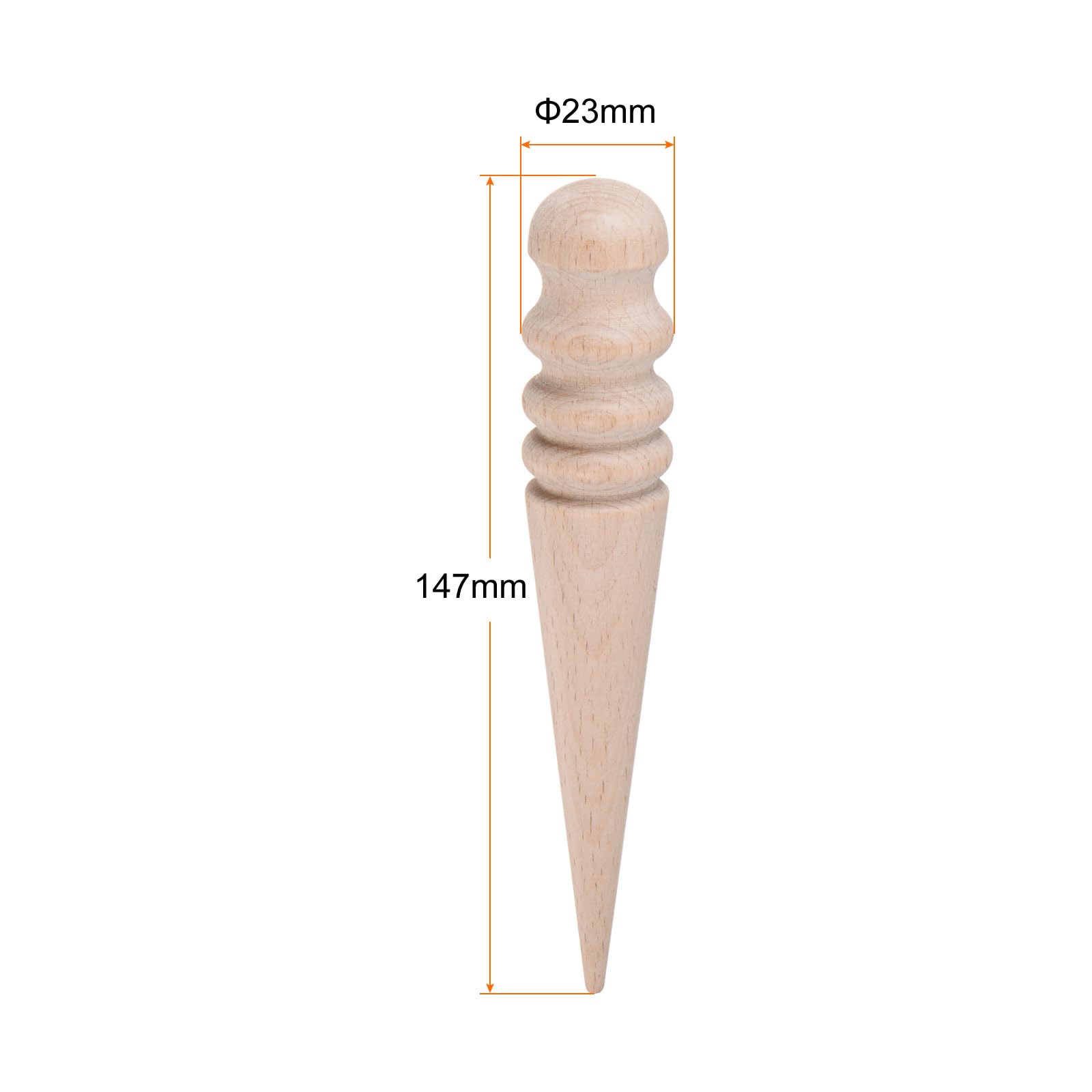 Set 3 Lucidatori Per Bordi In Legno: Attrezzi Per Pelle E Modellismo (Cono, Piatto, Torta)