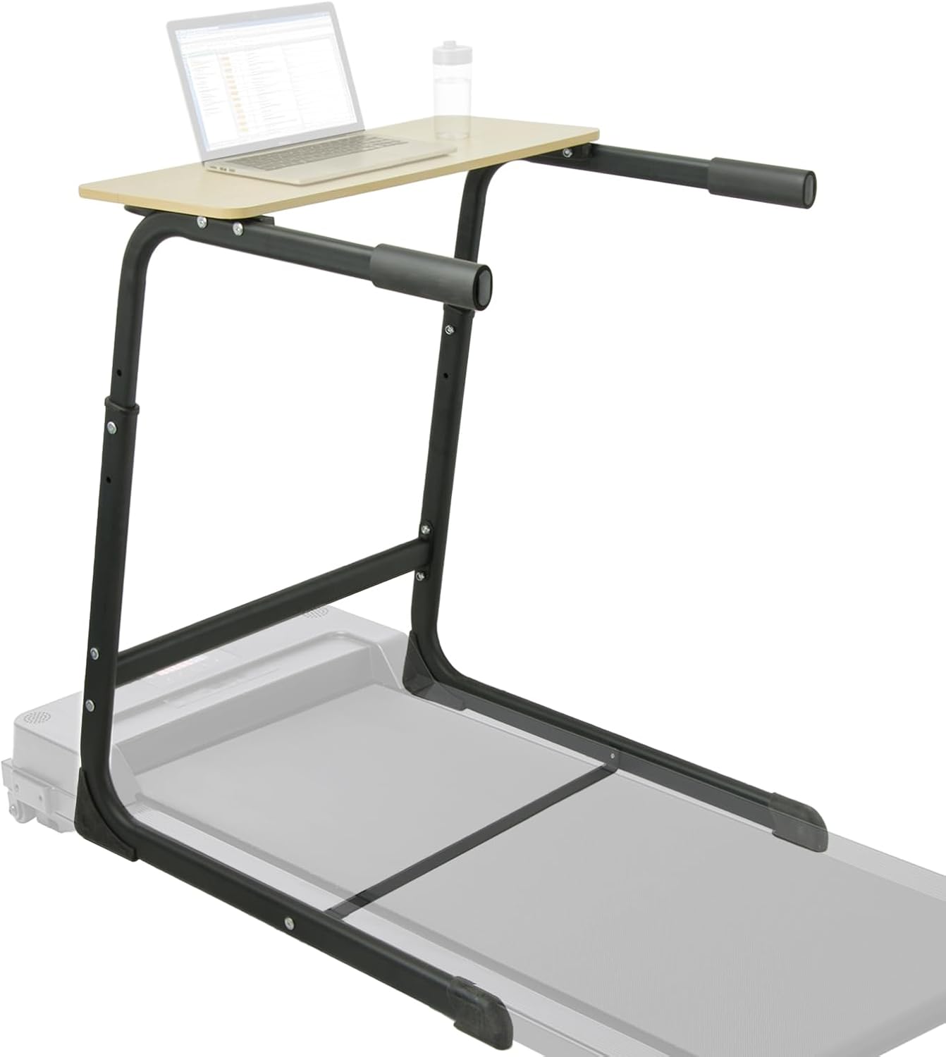 Walking Pad Desk Adjustable Height with Handlebar, 2-in-1 Desk Attachment, Stable Laptop Workstation for Home Office