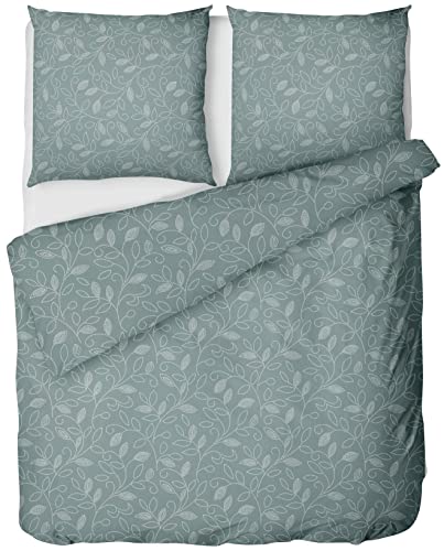 LINKHOFF Bettwäsche-Set 135x200 2tlg - Blumenmuster Biber Bettwäsche in...