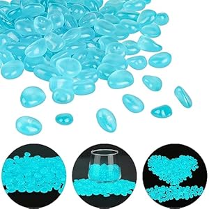 Rvlzkcpg 300 Stück Leuchtende Kieselsteine aus Harz