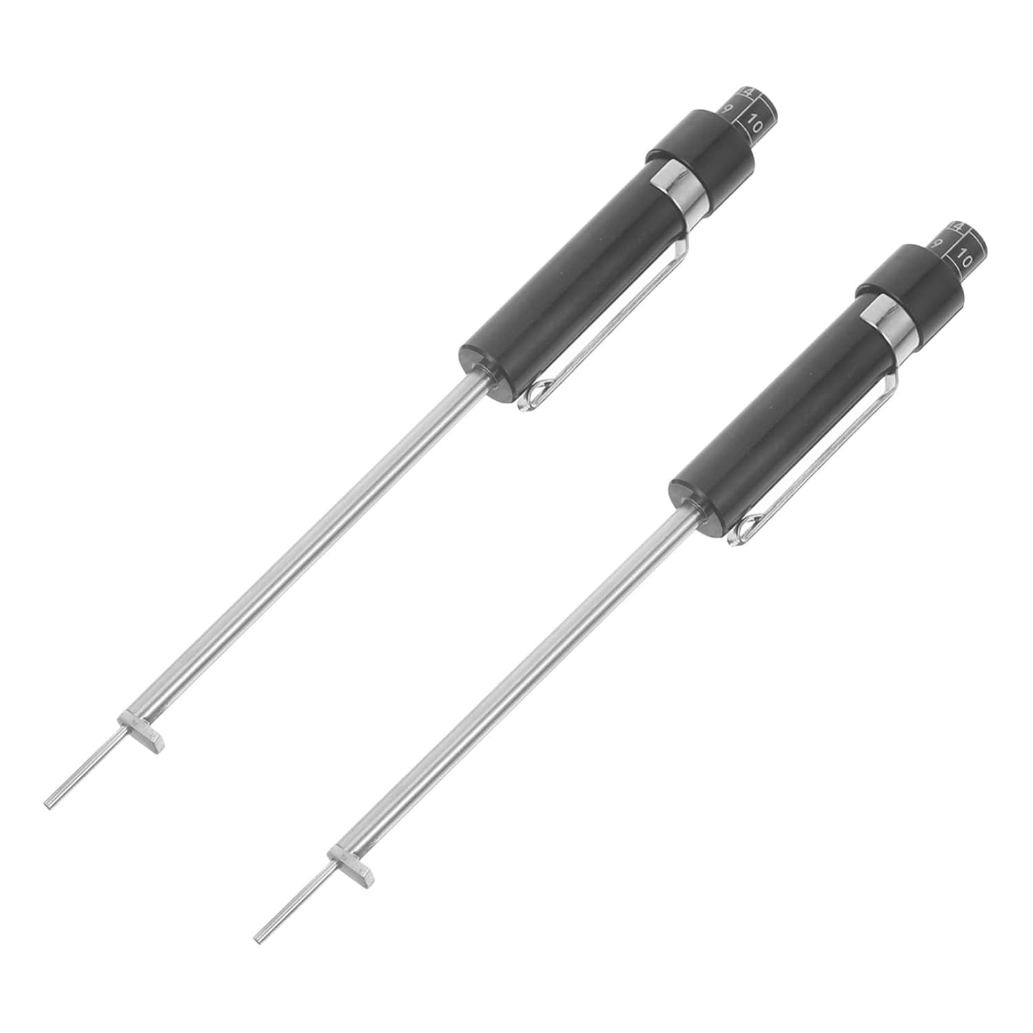 ULTECHNOVO 2pcs Dual-Scale Brake Pad Measuring Tool Noninvasive Thickness Gauge for Internal and External Pads Iron Construction Portable for Efficient Automotive Brake Inspections